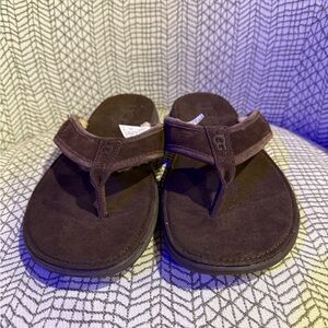UGG Dark Brown Men's Flip-Flops